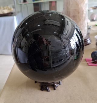 黒水晶丸 直径15.5㎝